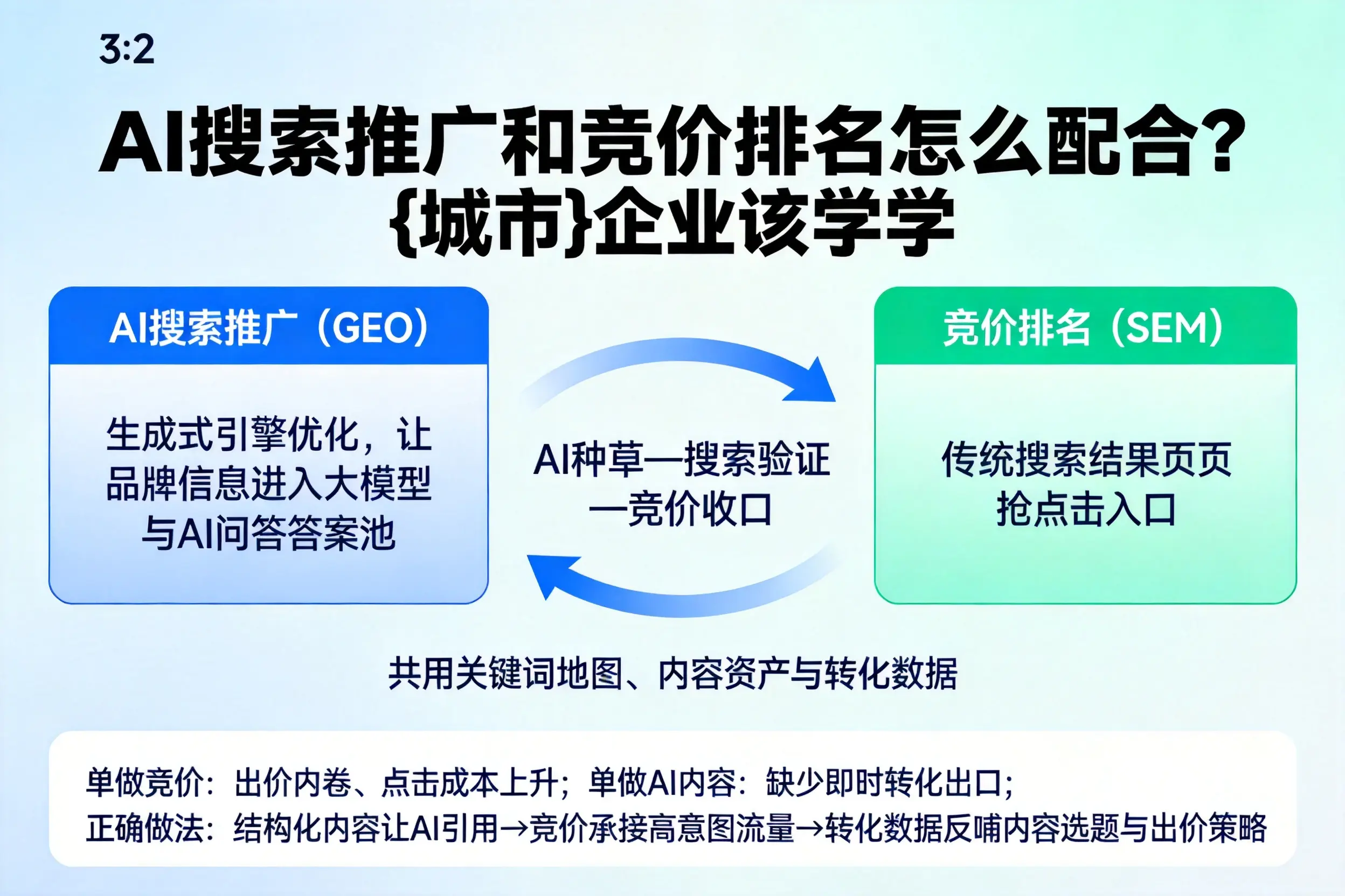AI搜索推广和竞价排名怎么配合?包头企业该学学