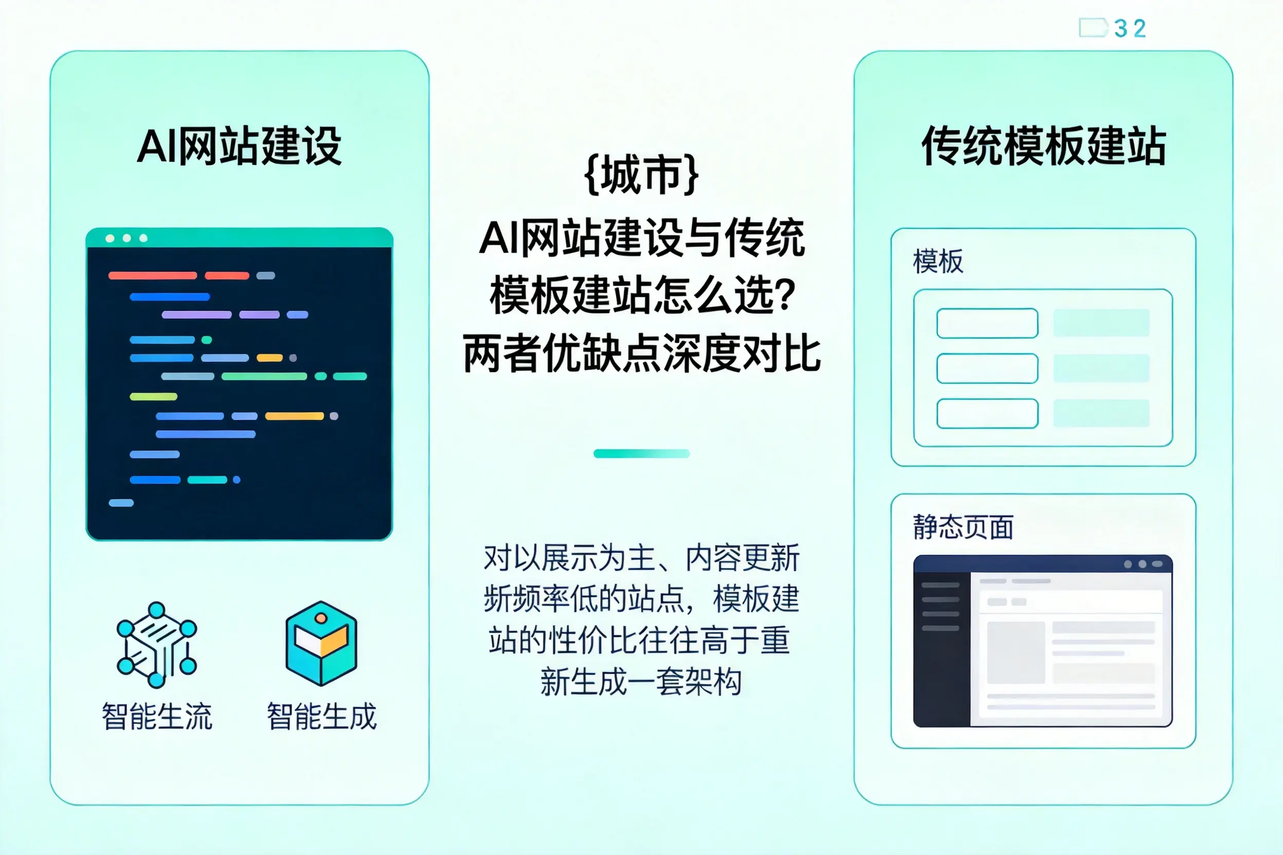 包头AI网站建设与传统模板建站怎么选?两者优缺点深度对比