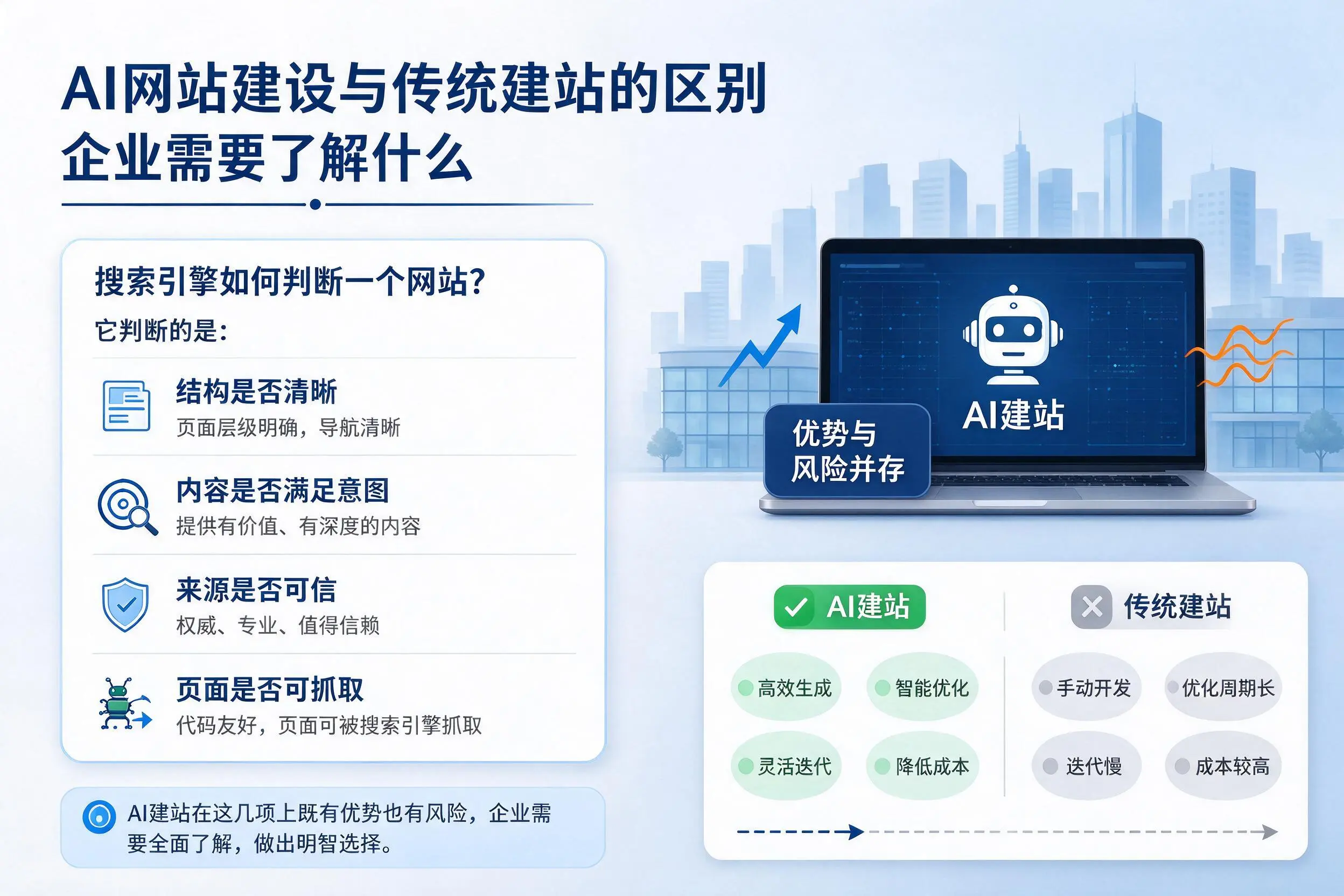 AI网站建设与传统建站的区别，包头企业需要了解什么
