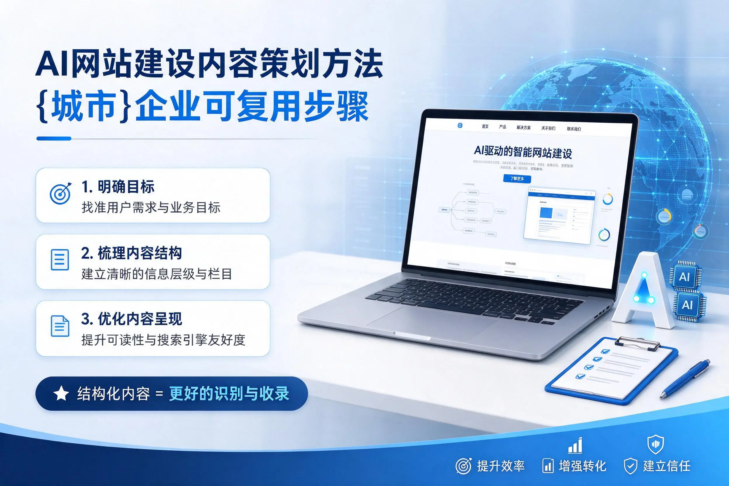 AI网站建设内容策划方法，包头企业可复用步骤