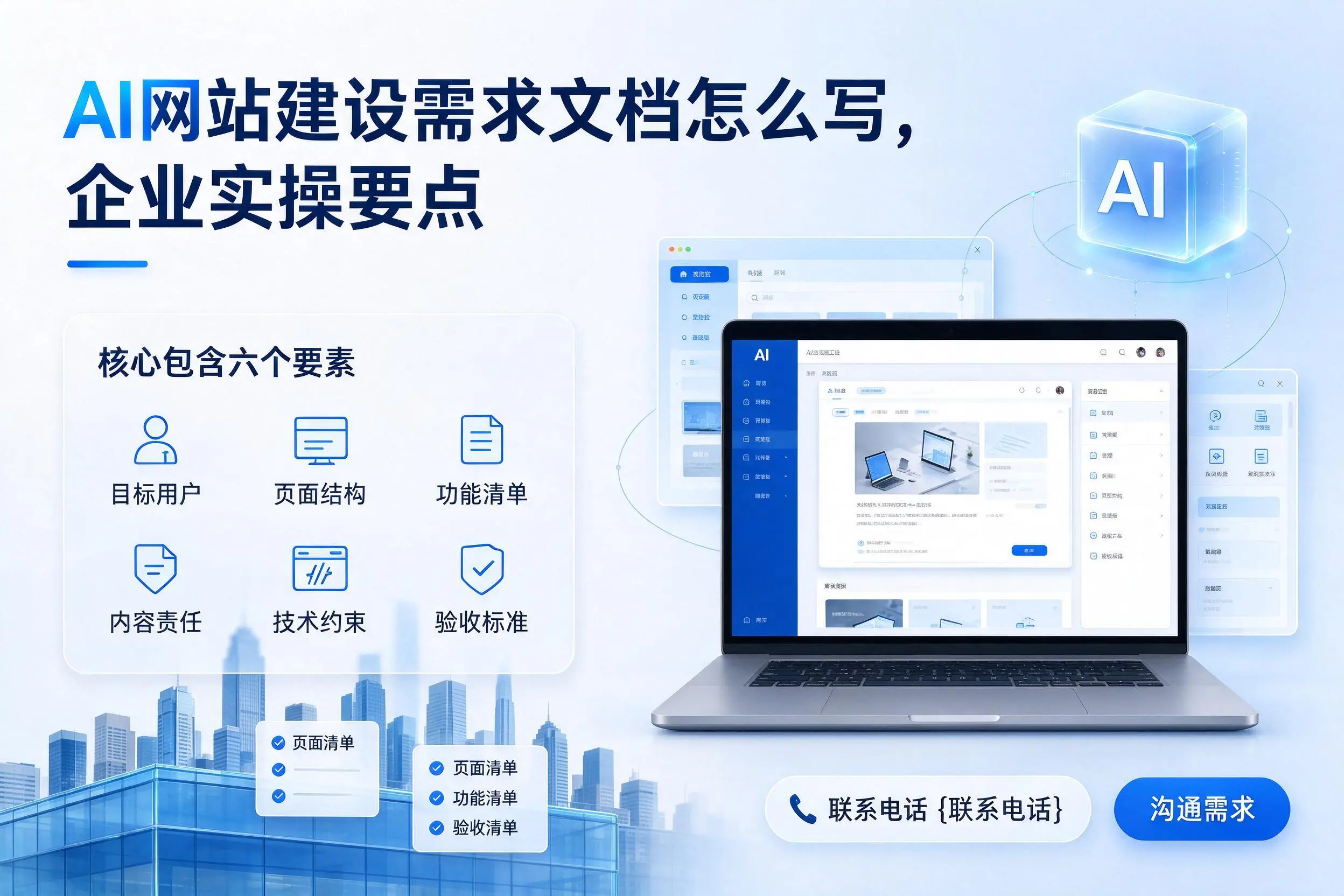 AI网站建设需求文档怎么写，包头企业实操要点