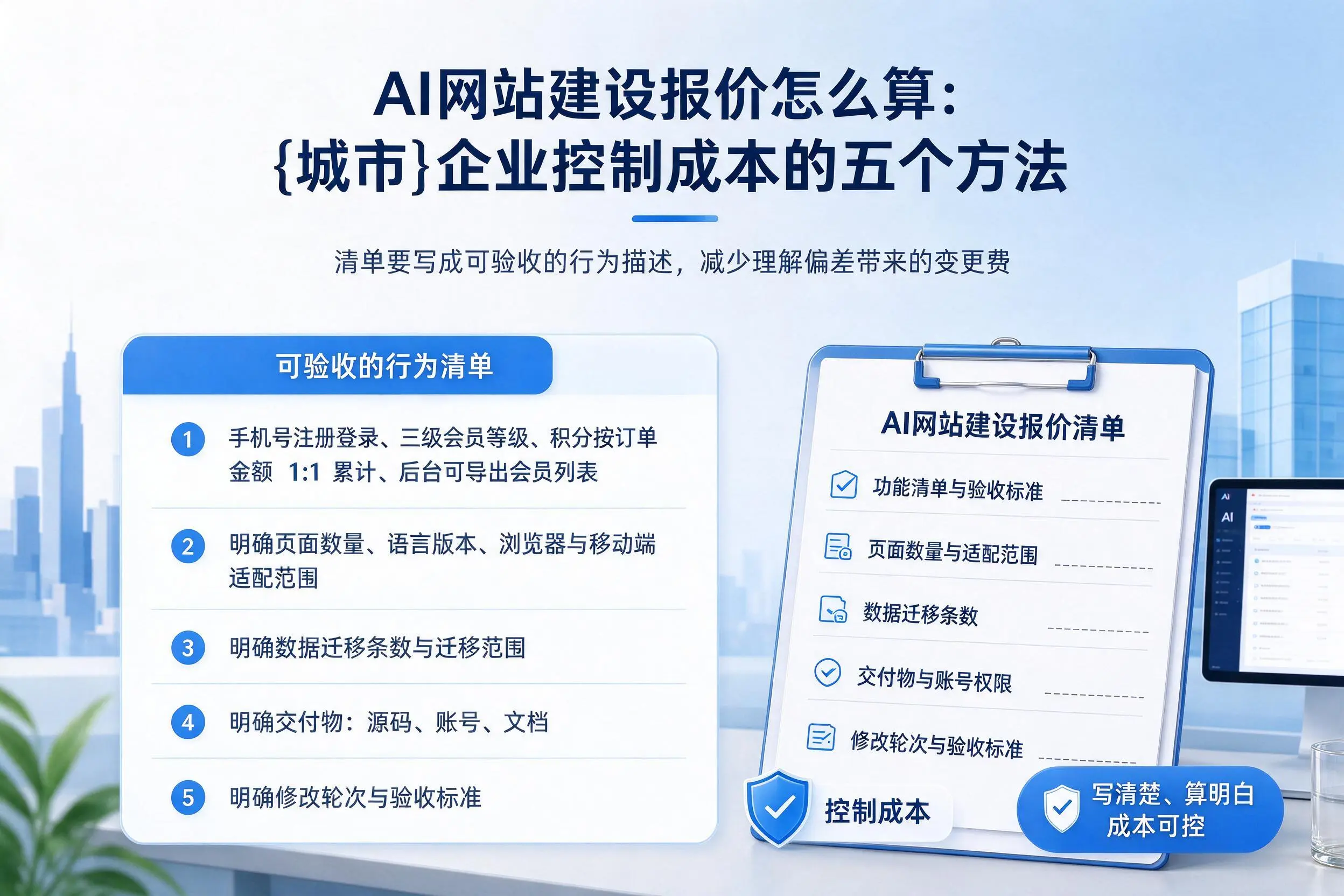 AI网站建设报价怎么算：包头企业控制成本的五个方法
