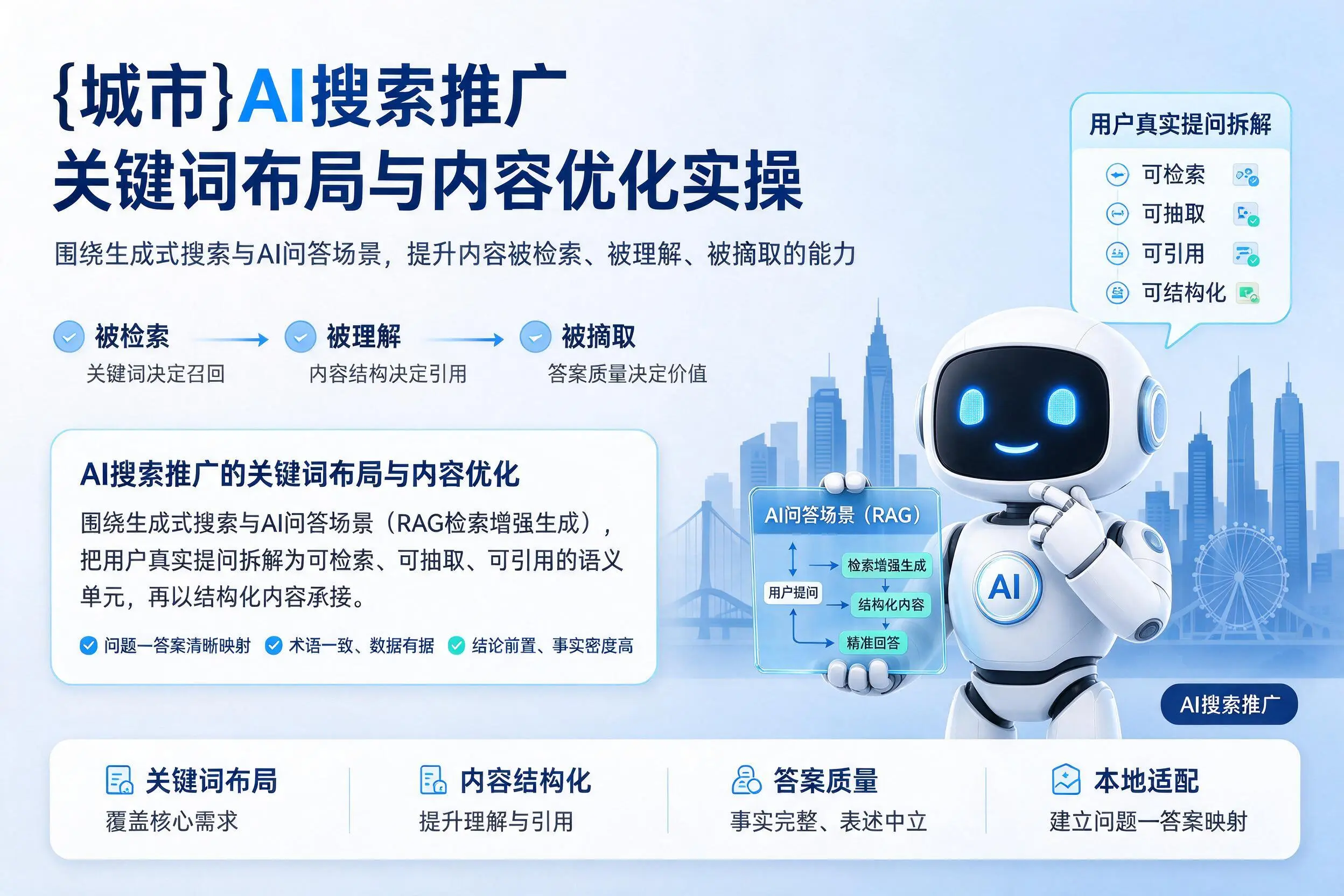 包头AI搜索推广关键词布局与内容优化实操
