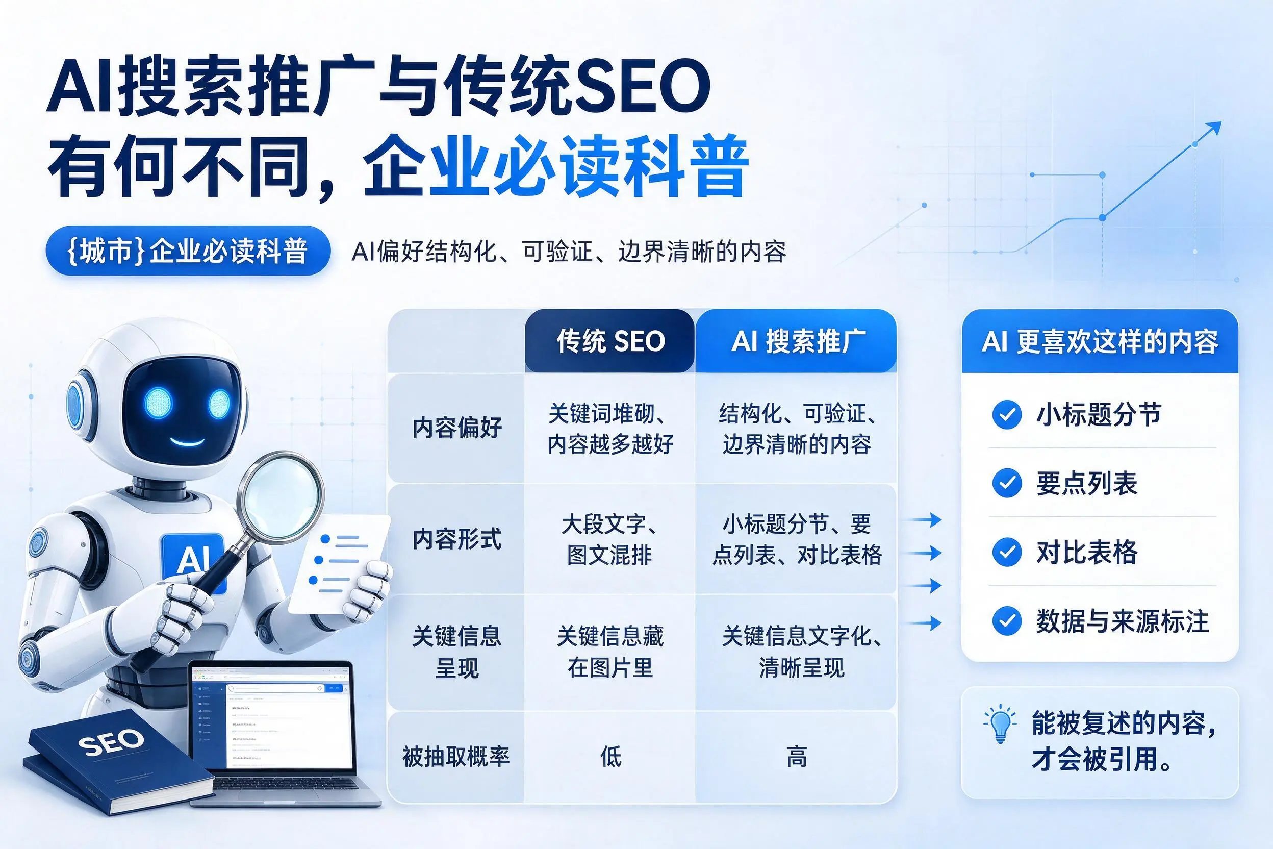 AI搜索推广与传统SEO有何不同，包头企业必读科普
